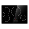 BIGoods 30 Inch Induction Cooktop 4 Burners, Flat Glass Top Electric Stove with Bridge-SYNC, 3 Preset Modes Booster, Timer, Pause, Child Lock, Drop in, 208~240V/40A, Black