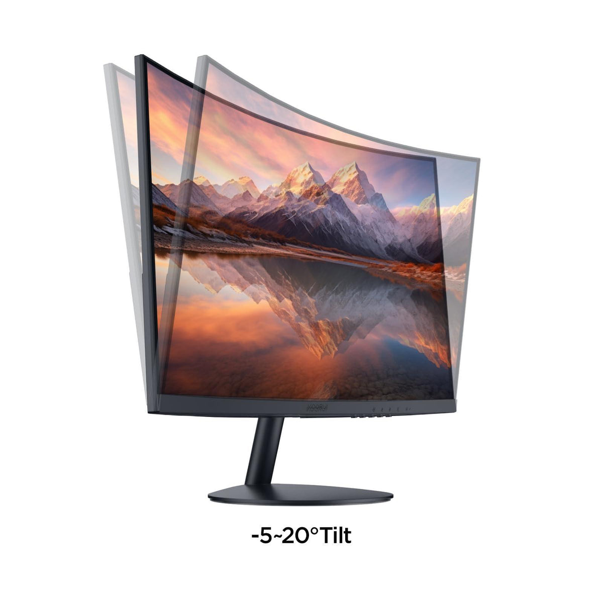 KOORUI 24 inch Curved Monitor, Full HD 1080P Curved Computer Monitor, 100Hz 1500R PC Screen, HDMI VGA, Tilt Adjustment, LCD Display, Eye Care, Black 24N5CA