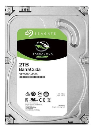 Seagate Barracuda ST2000DM008 2 TB 3.5" Internal Hard Drive - SATA | SATA III interface with 8TB capacity and 3.5-inch size for gaming, workstations and desktops