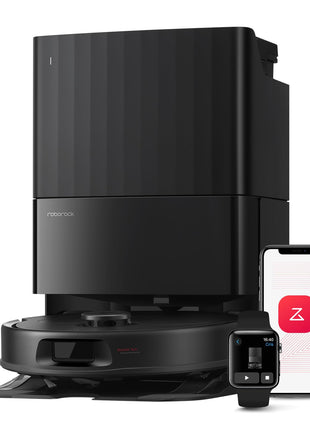 roborock Qrevo Series Robot Vacuum and Mop, Upgraded from Qrevo S | 8000Pa Suction, Anti-Tangle Brushes, Smart Obstacle Avoidance, Auto Mop Washing, All-in-One Dock, Spinning Mop, Black(QV 35A)