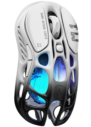 GravaStar Mercury M1 Pro Gaming Mouse, Lightweight Magnesium Alloy, 26,000 DPI, PAW3395DM Sensor, 5 Programmable Buttons, Support Wired/2.4GHz/BT, Up to 200 Hours Battery Life (Gradient Black)