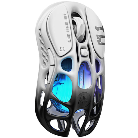 GravaStar Mercury M1 Pro Gaming Mouse, Lightweight Magnesium Alloy, 26,000 DPI, PAW3395DM Sensor, 5 Programmable Buttons, Support Wired/2.4GHz/BT, Up to 200 Hours Battery Life (Gradient Black)