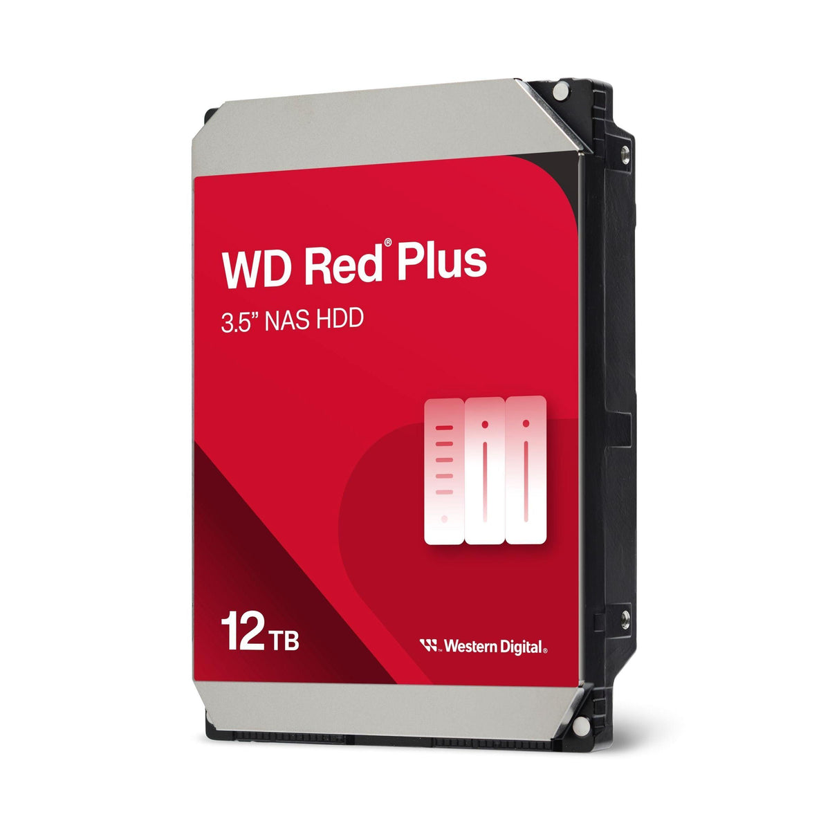 Western Digital 12TB WD Red Plus NAS Internal Hard Drive HDD - 7200 RPM, SATA 6 GB/s, CMR, 512 MB Cache, 3.5" - WD120EFGX