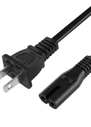 TPLTECH AC Power Cord Compatible with Xbox One S/X, Xbox Series X/S, PS4/PS5/PS3 Slim, 2 Prong Universal Power Cable Replacement