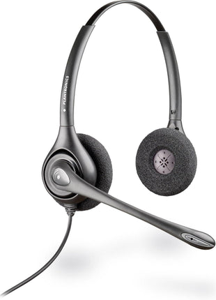 HP Poly H261N Supraplus Binaural Headset +Pouch TAA - Stereo - Wired - On-Ear, Over-The-Head - Binaural - Ear-Cup - Noise Cancelling Microphone - Black - TAA Compliant