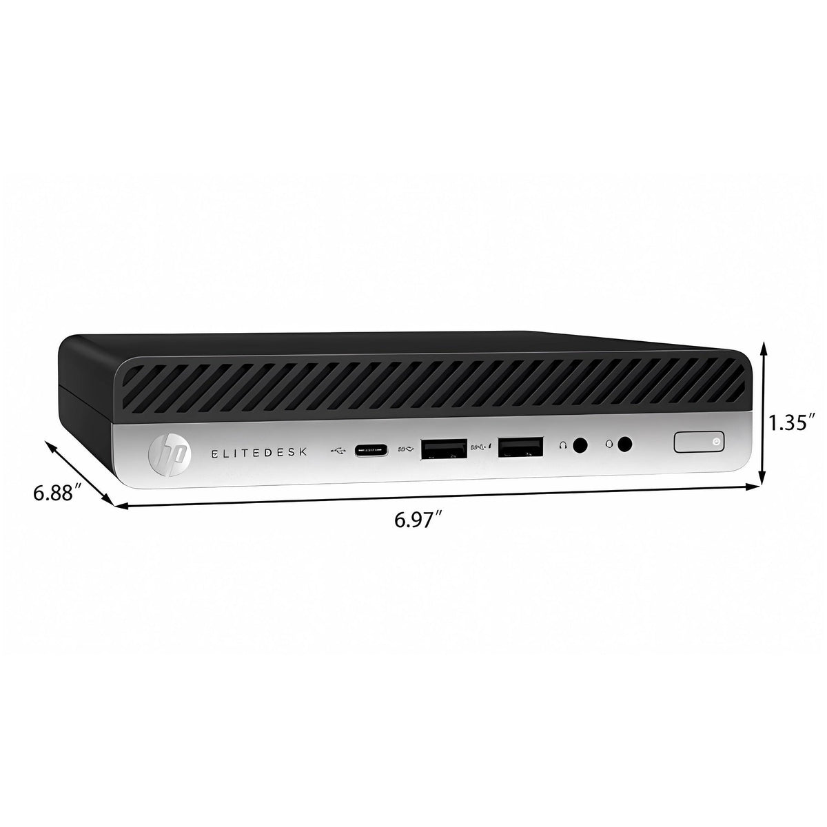 HP EliteDesk 800 G3 Mini Desktop Computer, Intel Quad-Core i5-6500T, 16GB DDR4 RAM, 256GB SSD, Keyboard & Mouse, VGA, DP, Windows 11 Pro (Renewed)
