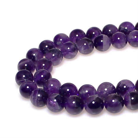 MJDCB Natural Dreamy Amethyst Beads Round Stone Beads DIY Loose Beads for Jewelry Making Beads 15 inch (4mm)