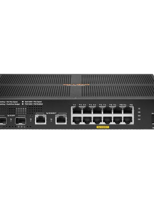 Hewlett Packard Enterprise Aruba 6000 12G Class4 PoE 2G/2SFP 139W Managed L3 Gigabit Ethernet (10/100/1000) Power over Ethernet (PoE) 1U