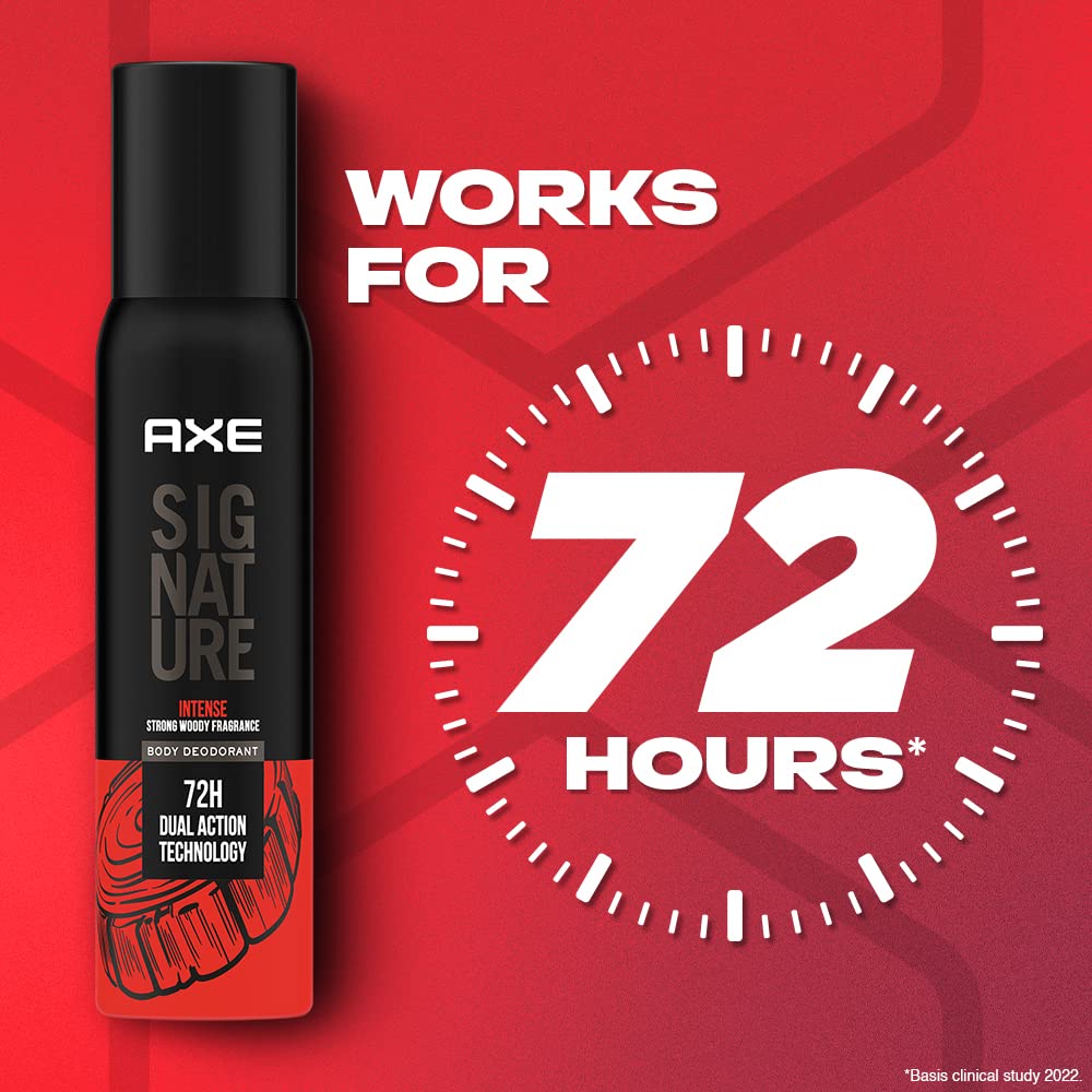 AXE Signature Intense Long Lasting No Gas Body Aerosol Deodorant For Men 200 Ml