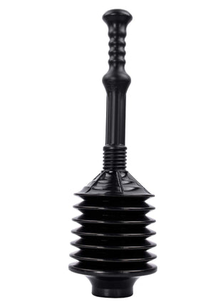 JS Jackson Supplies Professional Bellows Accordion Toilet Plunger, High Pressure Thrust Removes Heavy Duty Clogs from Clogged Bathroom Toilets, All Purpose Power Plungers for Bathrooms, Cobalt