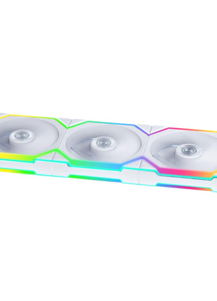 Lian Li UNI Fan SL Wireless-120-Controller Included-White-12SL1W3W | Triple Pack, Performance ARGB Fan, Wireless Connector, Daisy-Chain Design, Customizable Lighting Effects, Low-Noise
