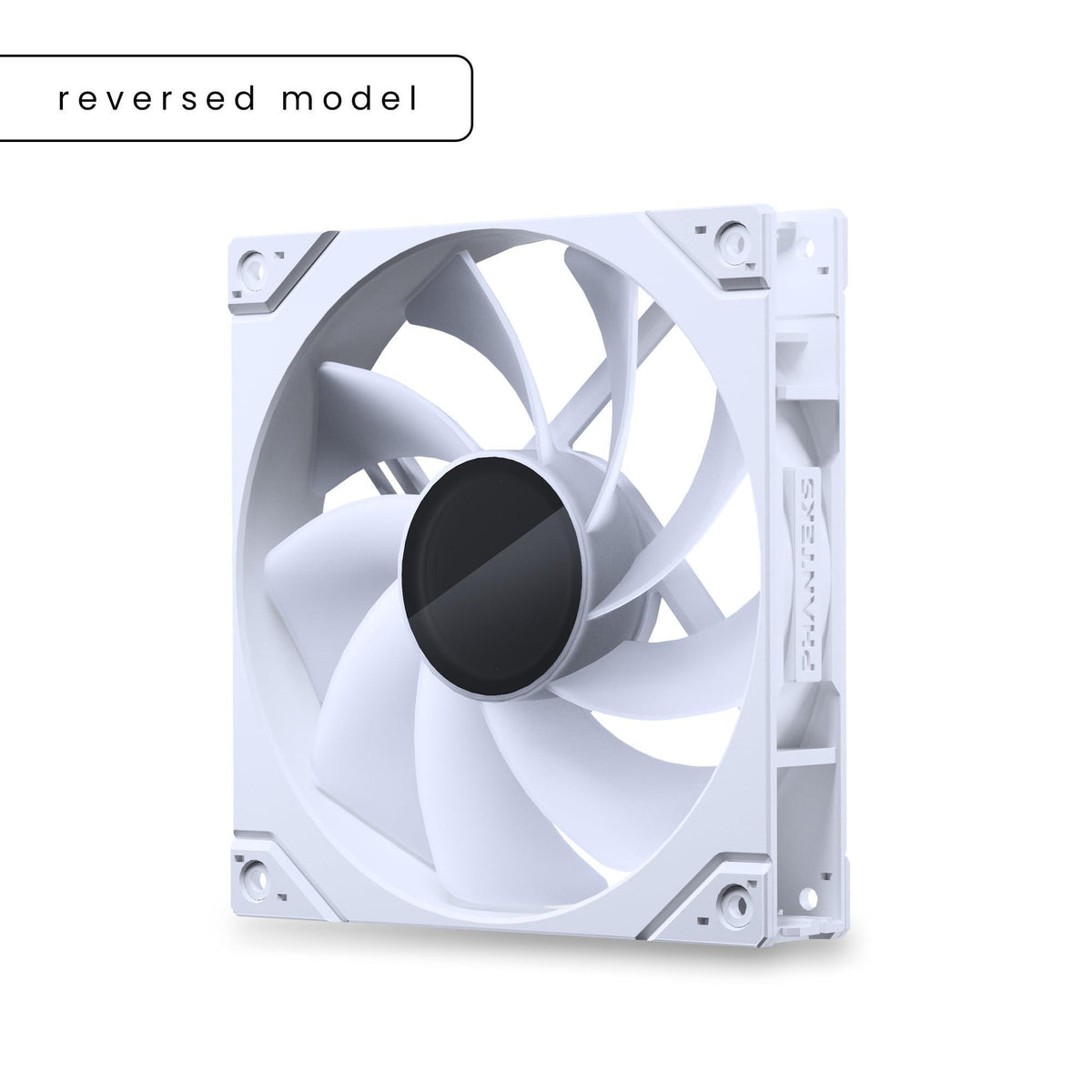 Phanteks M25-140 Gen2 Reversed Blade, 140mm ARGB High Performance Cooling Fans, Daisy-Chain Unified Fan Frame, Infinity Mirror hub, Single Cable Connection, White