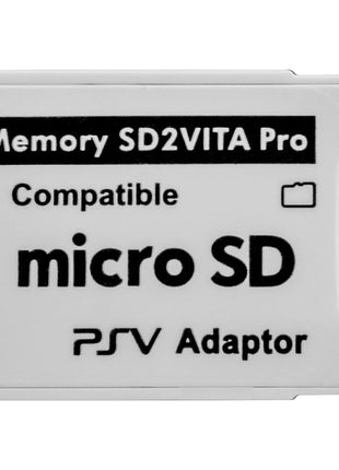 Gamer Gear SD2Vita 6.0 Memory Card Adapter, PS Vita PSVSD Micro SD Adapter PSV 1000/2000 PSTV FW 3.65 HENkaku Enso System, White, 001494