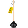 SteadMax Heavy Duty Toilet Plunger, Commercial Grade Double Thrust Force Rubber Cup with Wood Handle (22 inch)