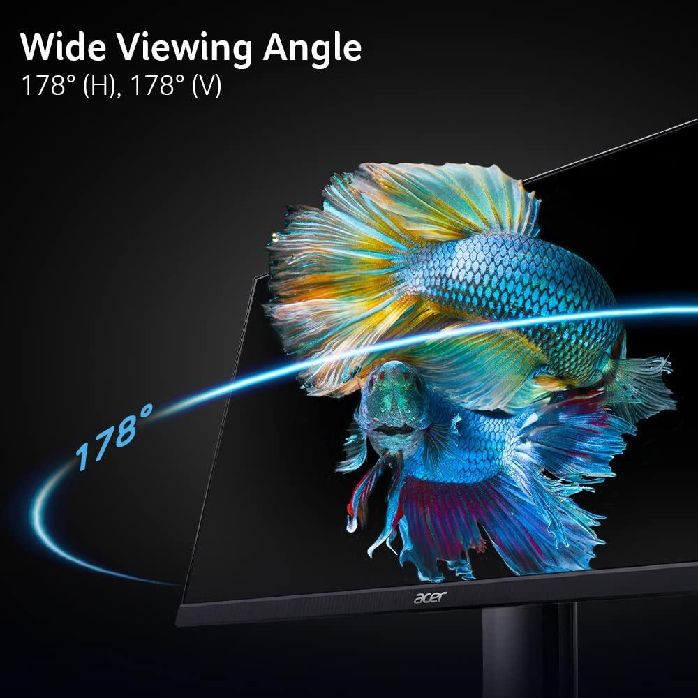 acer KB242Y G0bi 23.8 IPS Full HD (1920 x 1080) Zero-Frame Gaming Office Monitor | Adaptive-Sync Support (FreeSync Compatible) | Up to 120Hz Refresh | 1ms (VRB) | sRGB 99% | Tilt | HDMI & VGA Ports