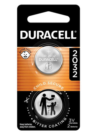 Duracell 2032 Lithium Battery, 2 Count, AirTag & Key Fob, CR2032 3V Cell