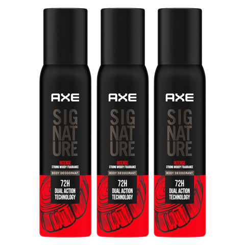 Axe Signature Intense Long Lasting Deodorant No Gas Body Perfume For Men 200ml, Pack of 3