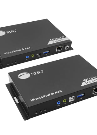 SIIG 4K60 HDMI Over IP Matrix Kit, 394ft, PoE, TAA, CE-H28A11-S1 | Deploy one-to-many matrix and video-wall layouts over the network; the complete kit reduces system-matching risk.