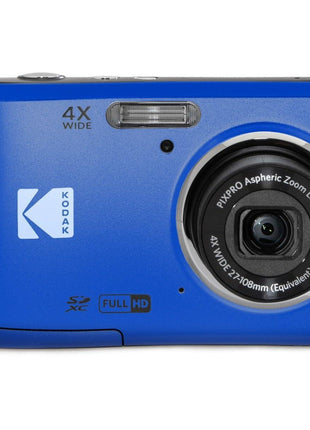 KODAK PIXPRO FZ45 16MP Compact Digital Camera, 4X Optical Zoom, AA, Blue | 1080p Full HD Video, 27mm Wide Angle Lens, 2.7 Inch LCD, Point and Shoot, Digicam, Travel and Family Photos
