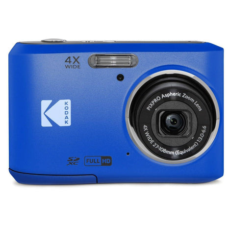 KODAK PIXPRO FZ45 16MP Compact Digital Camera, 4X Optical Zoom, AA, Blue | 1080p Full HD Video, 27mm Wide Angle Lens, 2.7 Inch LCD, Point and Shoot, Digicam, Travel and Family Photos