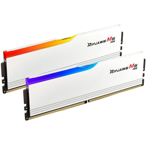G.SKILL Ripjaws M5 RGB Series (Intel XMP 3.0) DDR5 RAM 32GB (2X 16GB) 6800MT/s CL34-45-45-108 1.40V Desktop Computer Memory UDIMM - Matte White (F5-6800J3445G16GX2-RM5RW)