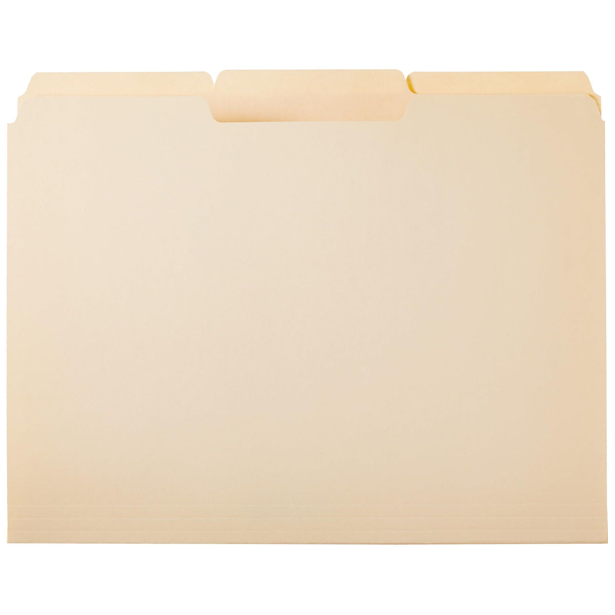 Amazon Basics File Folders with Tabs for Filing, 1/3-Cut Tab, Assorted Positions, 8.5x11 inches, Letter Size, Manila, Pack of 100