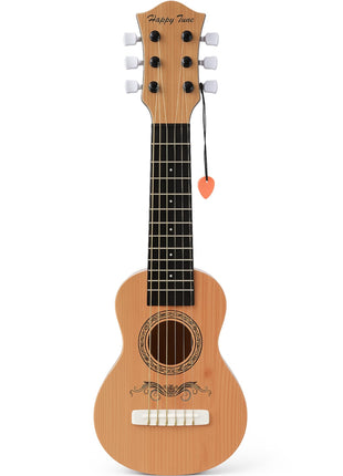 23" Acoustic Guitar, Kids 6 String Toy Guitar - Realistic Steel Strings - Beginner Practice First Musical Instrument for Children, Toddlers (Natural)