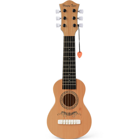 23 inch Acoustic Guitar, Kids 6 String Toy Guitar - Realistic Steel Strings - Beginner Practice First Musical Instrument for Children, Toddlers (Natural)