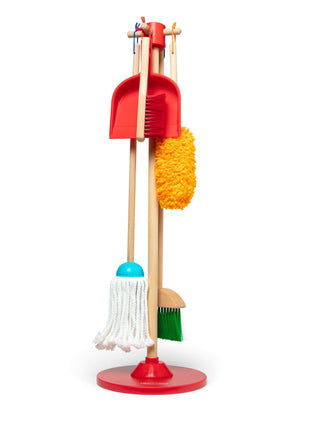Melissa & Doug Dust Sweep Mop, 6-Pc. Toddler Cleaning Set with Kids Broom & Accessories, Preschool Learning Activities & Kids Toys for Girls & Boys 3+
