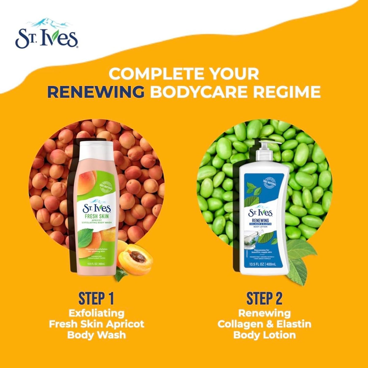 St. Ives Renewing Collagen & Elastin Body Lotion,100% Natural Moisturizers,Paraben Free,Non-greasy formula,Soft & Supple skin,imported,400ml