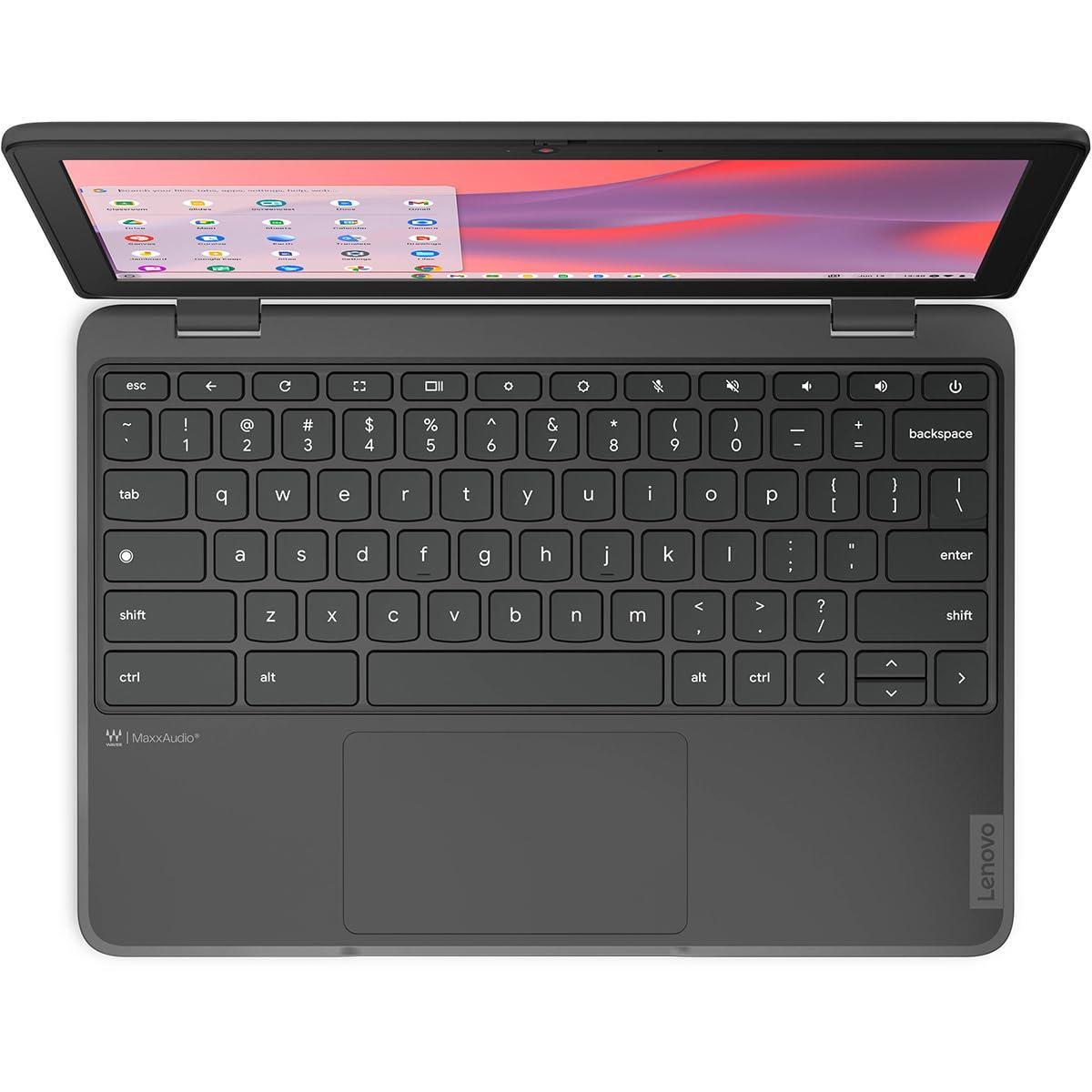 Lenovo 100e Chromebook Gen 4 83G80001US 11.6" Touchscreen Chromebook - HD - Intel N-Series N100-8 GB - 64 GB Flash Memory - English Keyboard - Graphite Gray