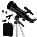 Celestron Travel Scope 70 Portable Refractor Telescope – 70mm Aperture, Fully-Coated Glass Optics – Includes Tripod, Backpack & Software – Ideal for Beginners & Travel