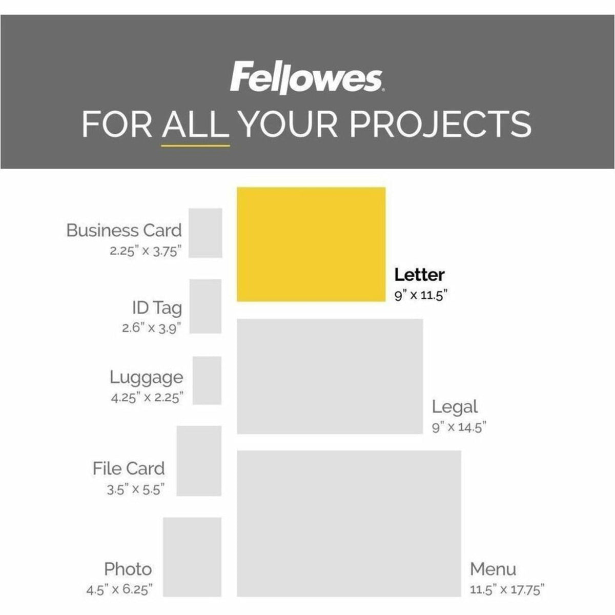 Fellowes® Thermal Laminating Pouches 8-1/2"" x 11"", Clear, Pack of 50, Glossy
