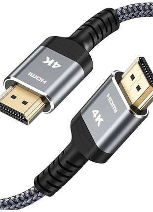 Highwings 4K Long HDMI 2.0 Cable 15FT/4.5m - 4K@60Hz HDR Braided HDMI Cord, 18Gbps High Speed with Ethernet/ARC, 3D, HDCP 2.2, ARC, Compatible for PS-5/4/3/4K HDTV/Monitor/Projector/Streaming Media