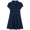 The Children's Place,Short Sleeve Ruffle Polo Dress,Tidal,Medium (7/8)