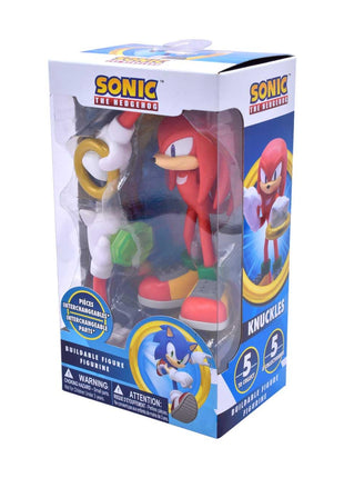 Just Toys LLC — Buildable Sonic The Hedgehog [Knuckles] Figure │ 4′′ Collectible Toy, Interchangeable Arms & Accessories, Ages 6+ (Knuckles, Sonic, Knuckles, Amy Rose, and Shadow)