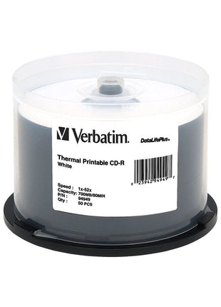 Verbatim 700 MB X DataLifePlus White Thermal Printable Recordable Disc CD-R, 50 – Disc Spindle 94949 [parallel import goods]