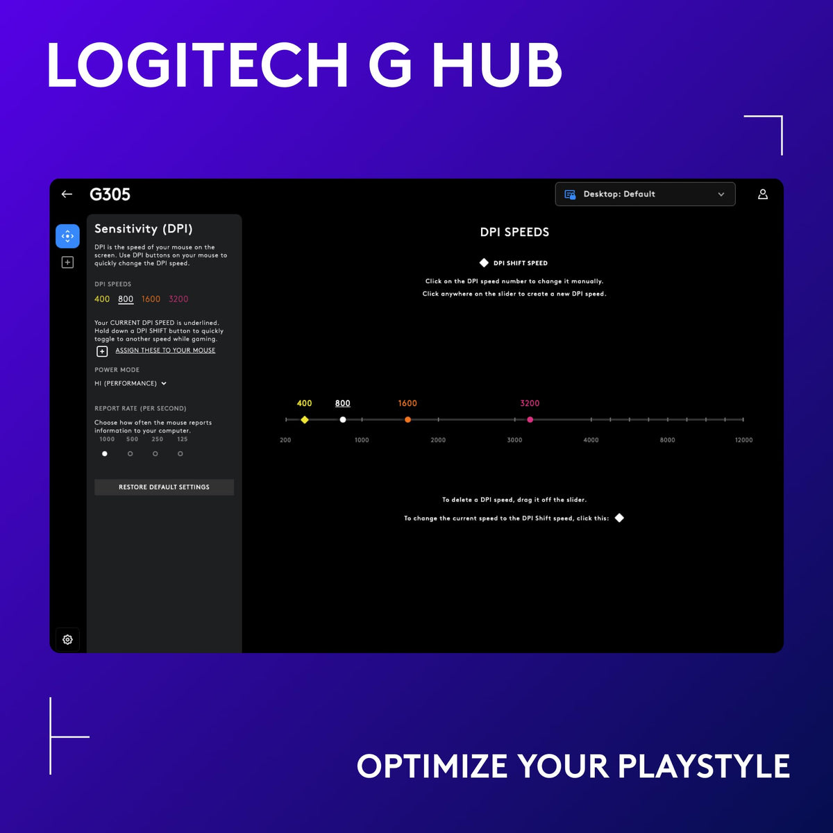 Logitech G305 LIGHTSPEED Wireless Gaming Mouse, Hero 12K Sensor, 12,000 DPI, Lightweight, 6 Programmable Buttons, 250h Battery Life, On-Board Memory, PC/Mac - Blue