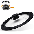 Ydeapi Universal Lid for Pots, Pans and Skillets, Pot Lid With Heat Resistant Silicone Rim and Tempered Glass,Fits 10