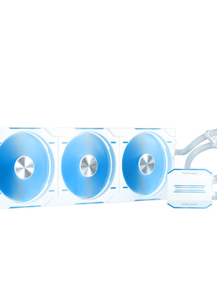Phanteks Glacier One 420D30 Premium AIO Liquid CPU Cooler, D/A-RGB Pump Cap Design, 3X 140mm PWM D-RGB Fans, Supports Intel Core 14th Gen (White)