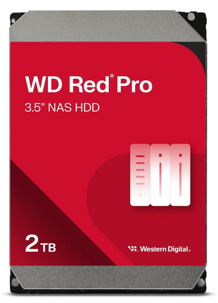 Western Digital 2TB WD Red Pro NAS Internal Hard Drive HDD - 7200 RPM, SATA 6 Gb/s, CMR, 64 MB Cache, 3.5 inch - WD2002FFSX
