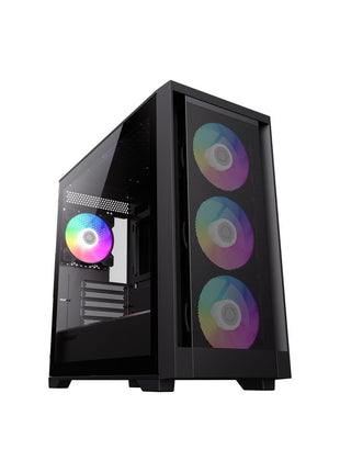 GameMax Defender Mesh Micro-ATX Gaming PC Case Pre-Installed 4X ARGB Fan