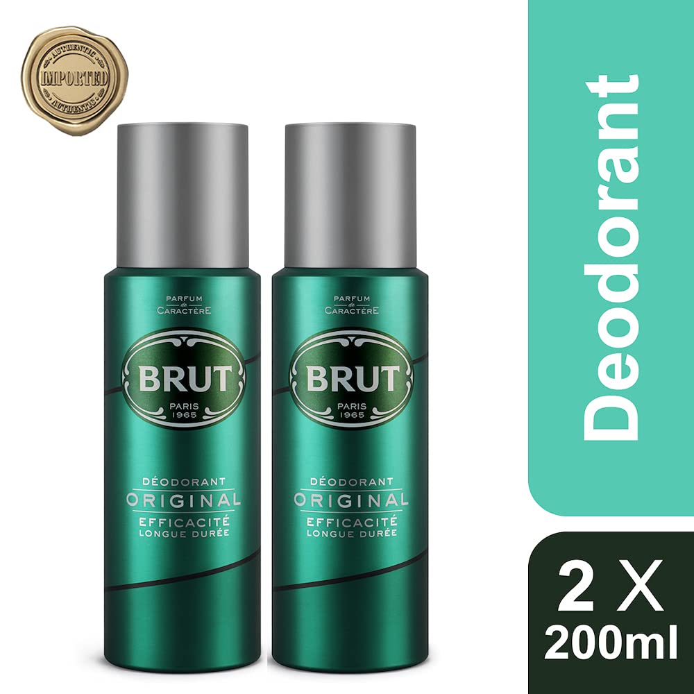 Brut Deodorant Spray for Men | Original | Fresh & Authentic Fragrance | Long Lasting Deo, 2x200 ml