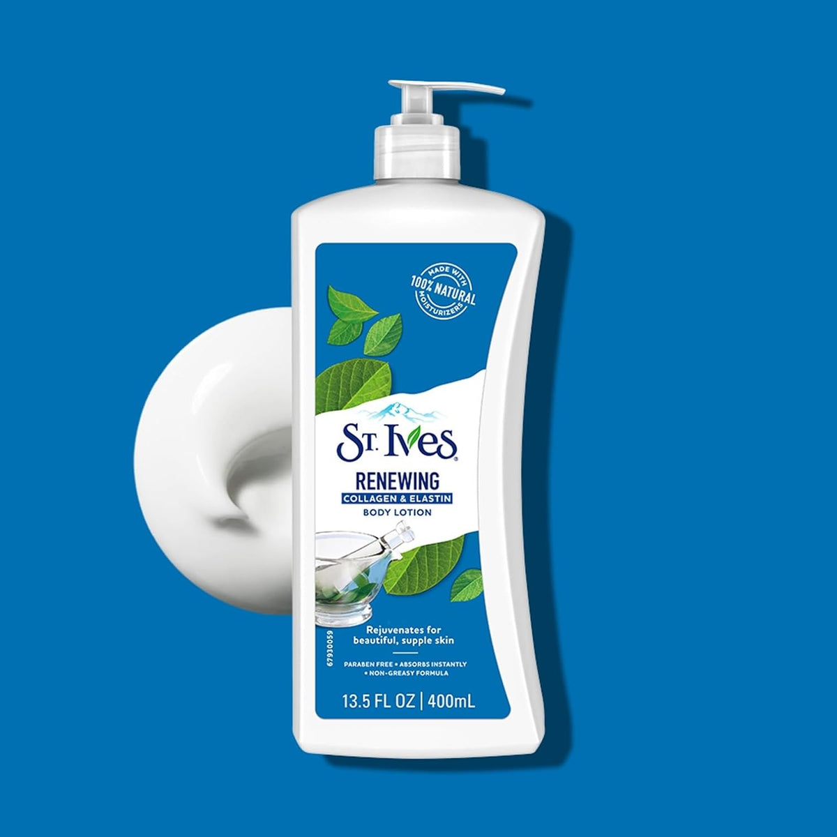 St. Ives Renewing Collagen & Elastin Body Lotion,100% Natural Moisturizers,Paraben Free,Non-greasy formula,Soft & Supple skin,imported,400ml