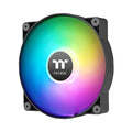 Thermaltake CT200 ARGB PWM Fan Single Pack, PWM Controlled 500~900 rpm, 5V Motherboard Sync, 16.8 Million Color 9 Addressable LEDs, Airflow 131.6 CFM, Hydraulic Bearing, 200mm, Black, CL-F179-PL20SW-A