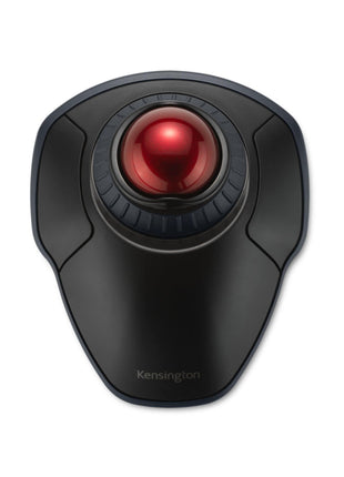 Kensington Orbit Wireless Trackball with Scroll Ring - Black-Red (K70990WW), | Scroll ring for one-handed navigation, wireless connection, ergonomic desktop control