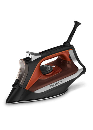 Rowenta Iron Steamer for Clothes, Stainless Steel Soleplate Steam Iron, Microsteam Holes, 1700 Watts, Lightweight, Auto off, Black, DW2360