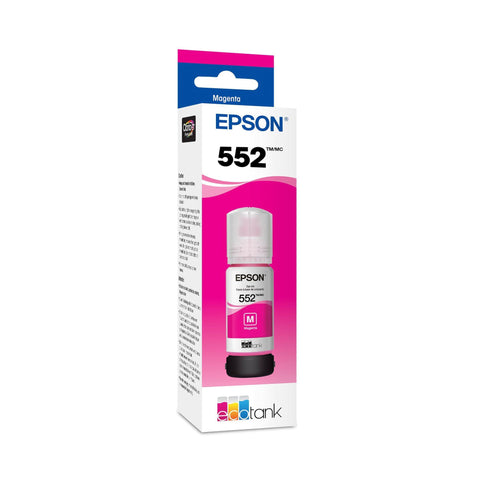 Epson 552 EcoTank Ink Ultra-high Capacity Bottle Magenta (T552320-S) Works with EcoTank Photo ET-8500, ET-8550