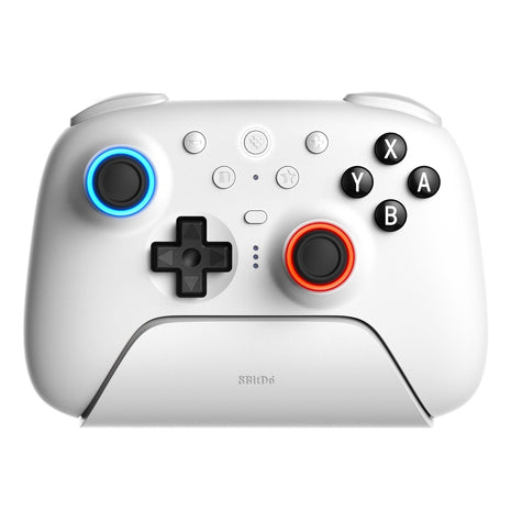8BitDo Ultimate 2 Bluetooth Controller for Switch/Switch 2 & Windows PC, Switch Pro Controller with TMR Joysticks, Switchable Hall Effect/Tactile Triggers, Vibration and Motion Control - White