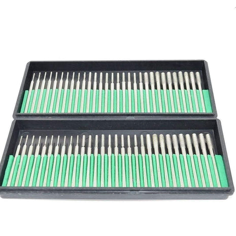 60 Pcs Diamond Drill Bits, 1mm 2mm 3mm Mix Set Jewelry Drill Bits for Jewelry, Sea Glass Shells, Gem Stones Lapidary, Jewelry Making